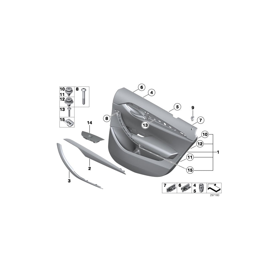 Genuine BMW 51427315611 E84 Cover, Fiber-Optics Cable, Rear Left SCHWARZ (Inc. X1 16d, X1 20d & X1 18d) | ML Performance US Car Parts