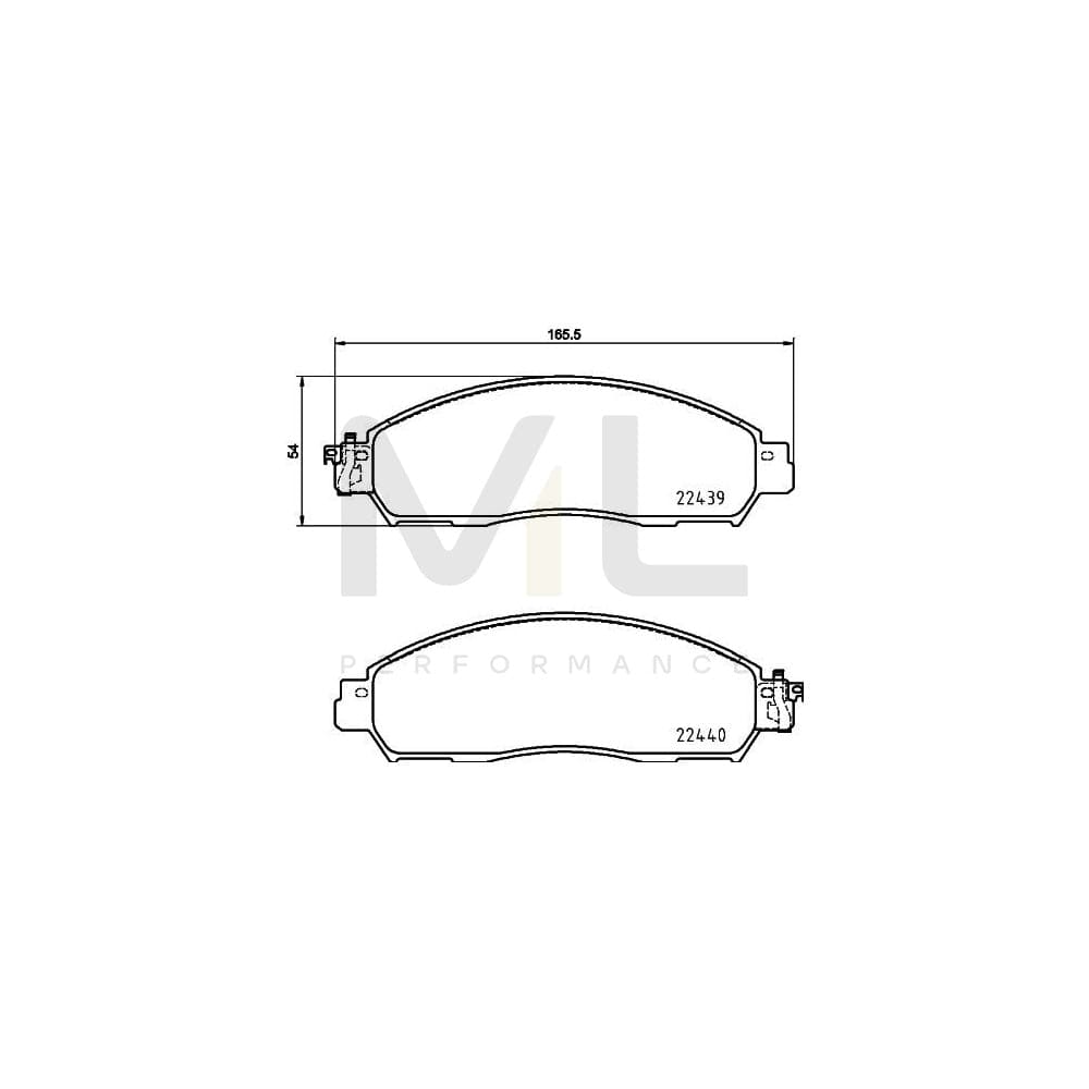 Hella 8DB 355 039-331 Brake Pad Set Incl. Wear Warning Contact