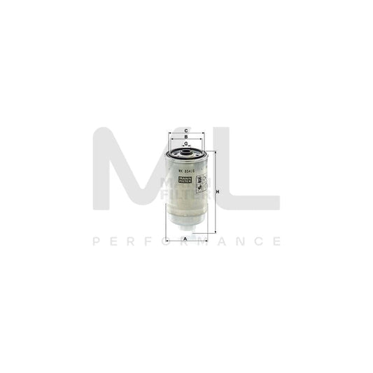 MANN-FILTER WK 854/6 Fuel filter Spin-on Filter