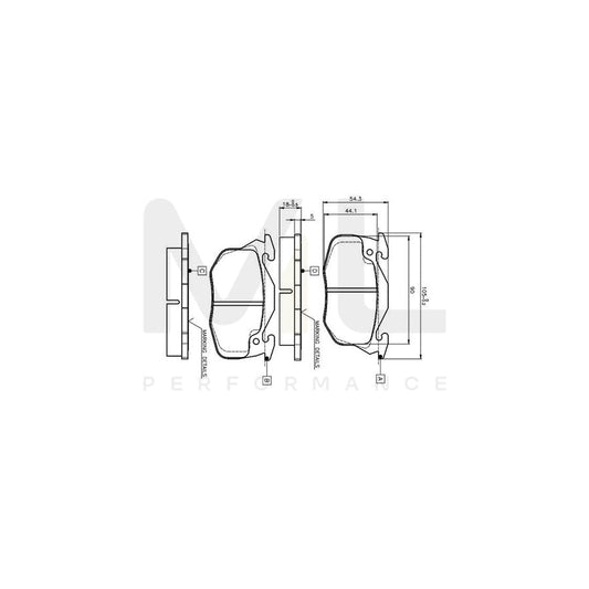 Bosch 0986Tb2009 Brake Pad Set Incl. Wear Warning Contact  | ML Performance Car Parts