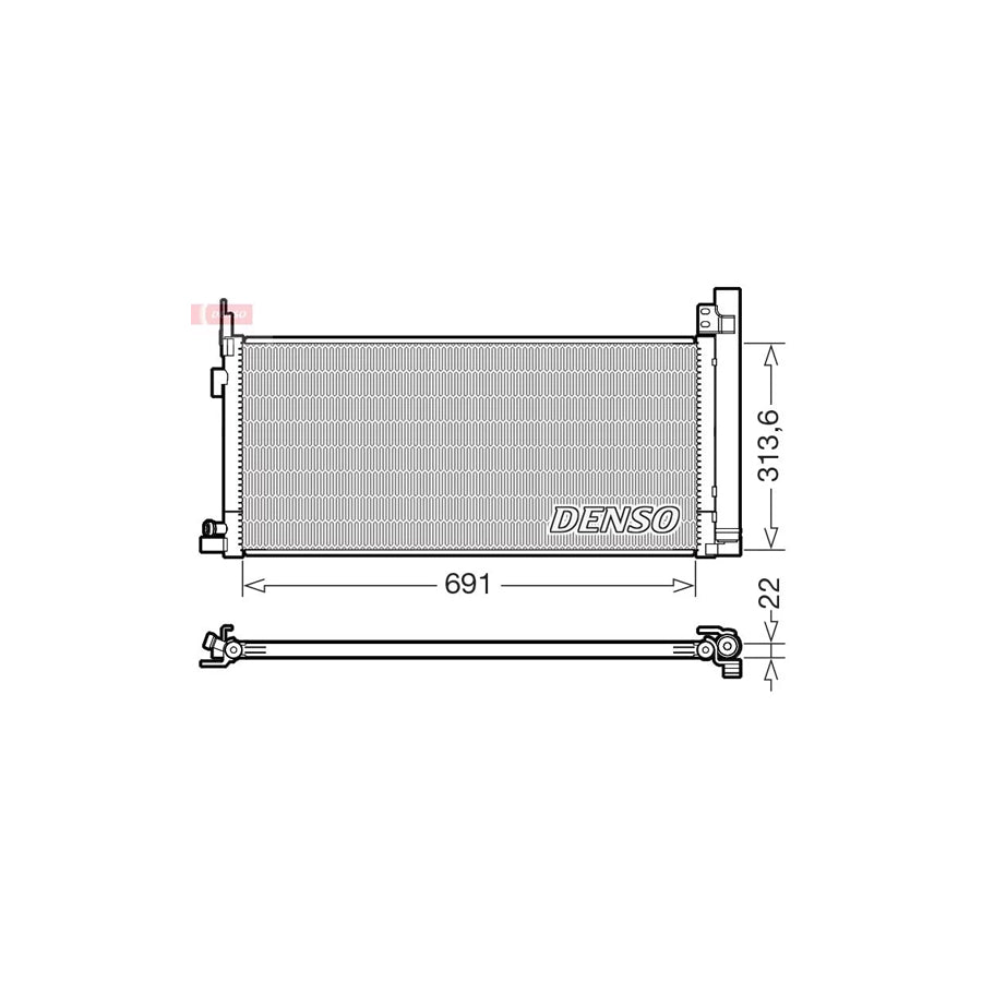 DENSO DCN50124 Air Conditioning Condenser