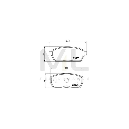Brembo P 79 017 Brake Pad Set For Suzuki Super Carry (Ed) Minibus Excl. Wear Warning Contact | ML Performance Car Parts