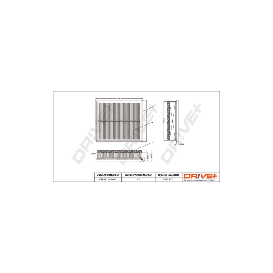 Dr!Ve+ Dp1110.10.0093 Air Filter