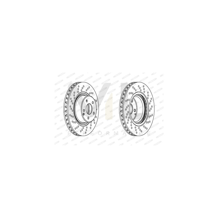 FERODO DDF158C-1 Brake Disc Vented, Coated, with bolts/screws | ML Performance Car Parts