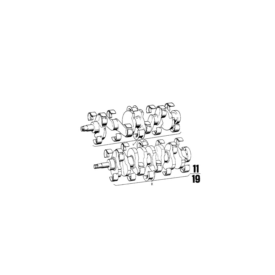 Genuine BMW 11211268006 E30 E28 E21 Crankshaft Without Bearing Shells HUB 71 MM (Inc. 1600ti, 318 & 316i) | ML Performance US Car Parts