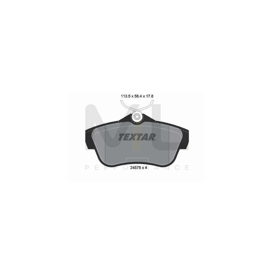 TEXTAR 2457803 Brake pad set for FIAT SCUDO not prepared for wear indicator | ML Performance Car Parts