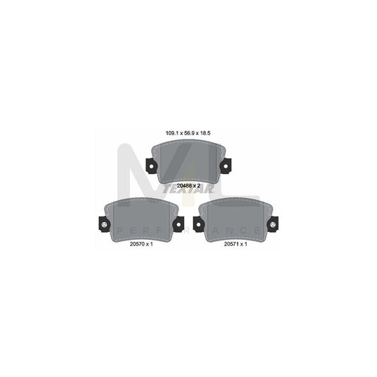 TEXTAR 2048802 Brake pad set with acoustic wear warning | ML Performance Car Parts