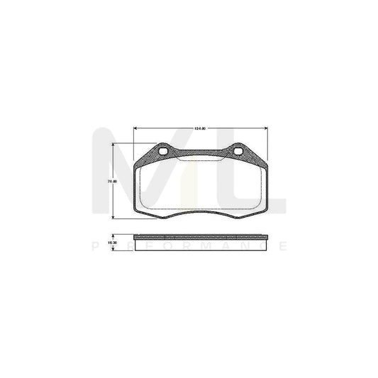Bosch 0986Tb2885 Brake Pad Set Excl. Wear Warning Contact  | ML Performance Car Parts