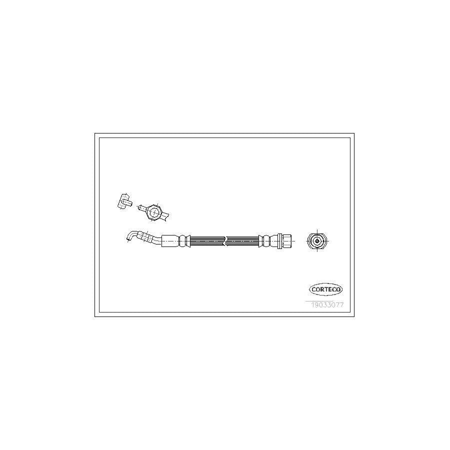 Corteco 19033077 Brake Hose for Toyota Corolla