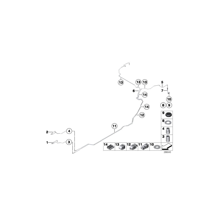 Genuine BMW 34326789228 F02 RR4 F07 Pipe M12/M12 (Inc. ALPINA B7, 750i & 740i) | ML Performance US Car Parts