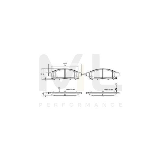 Bosch 0986Tb3115 Brake Pad Set Excl. Wear Warning Contact  | ML Performance Car Parts