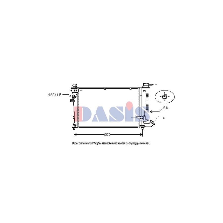 AKS Dasis 060019N Engine Radiator for Citroen Zx