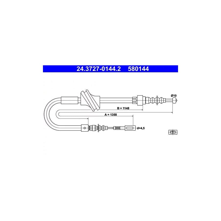 ATE 24.3727-0144.2 Hand Brake Cable