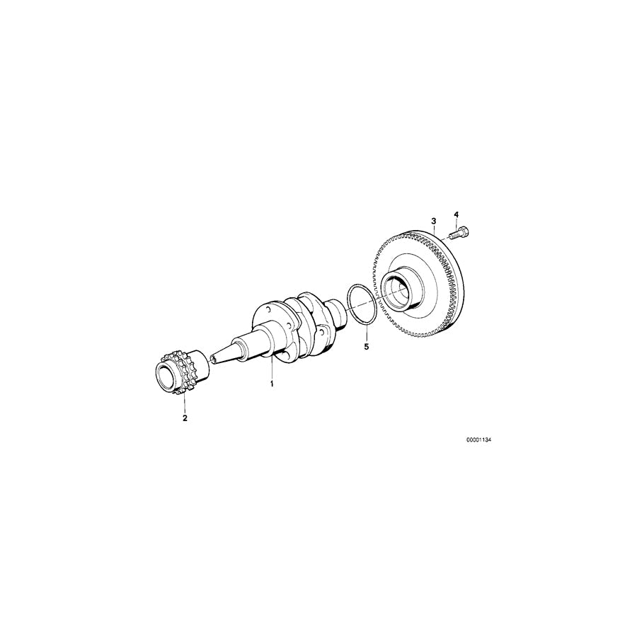 Genuine BMW 11211338171 Crankshaft M11X1,5 (Inc. R 80 GS, R90S & R90/6) | ML Performance US Car Parts
