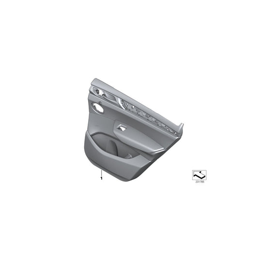 Genuine BMW 51427279939 F25 Door Lining Leather Rear Left SCHWARZ (Inc. X3) | ML Performance US Car Parts