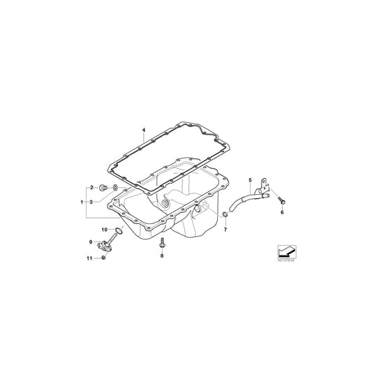 Genuine BMW 11437525287 E90 E87 E91 Oilreturnpipe (Inc. 120i, 320i & 318i) | ML Performance US Car Parts