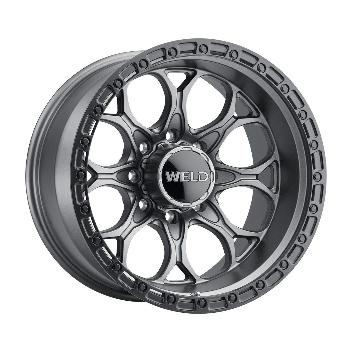 Weld W10702082476 Ledge 8 W107 Wheel 20x12 8x165.1 ET-44 BS4.76 Satin Gunmetal - Satin Black