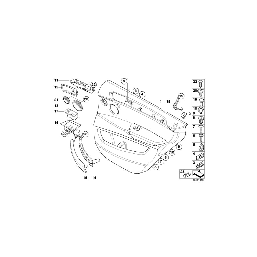 Genuine BMW 51427244502 E70 Door Lining Leather Rear Right BEIGE (Inc. X5) | ML Performance US Car Parts