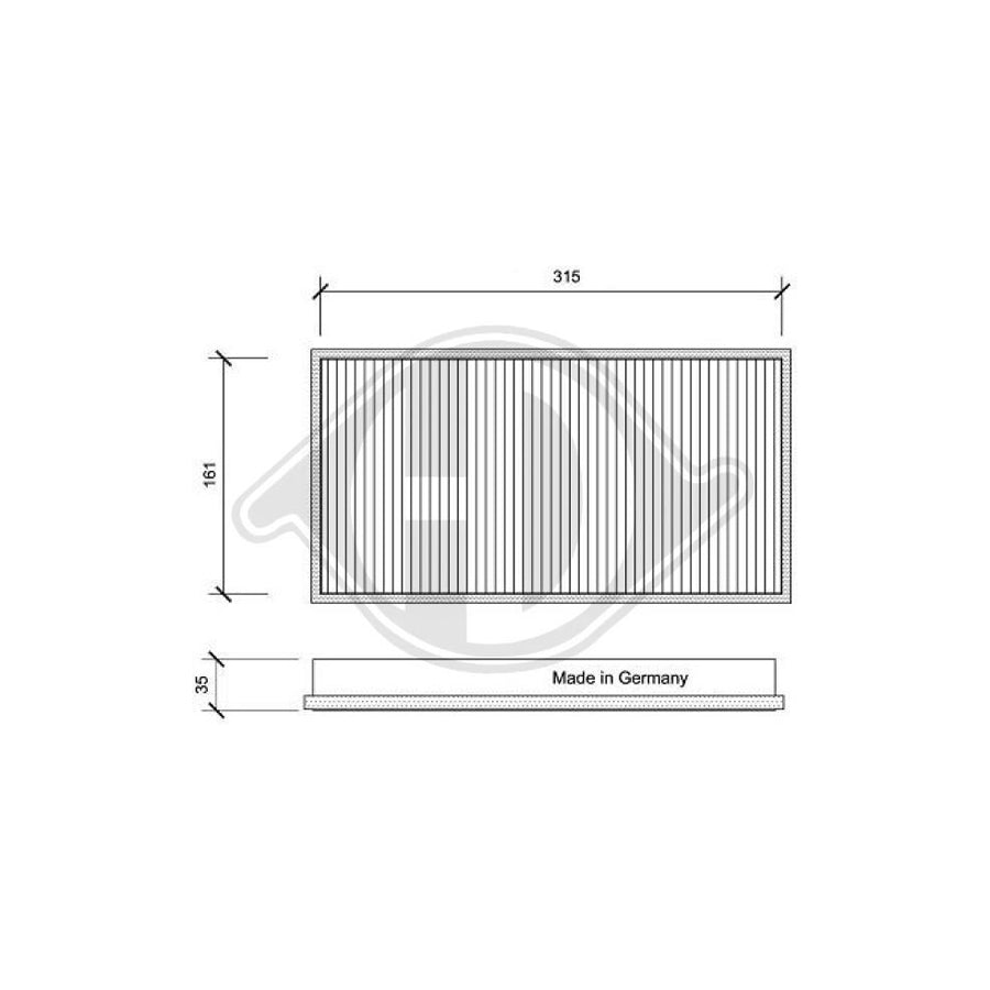 DIEDERICHS DCI0049 Pollen Filter