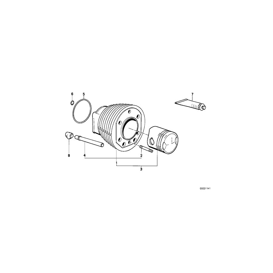 Genuine BMW 11111337917 "Nikasil"-Cylinder D=94 | ML Performance US Car Parts