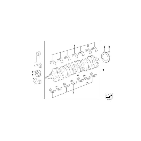 Genuine BMW 11211432278 E46 E39 Crankshaft Without Bearing Shells (Inc. 328Ci, 328i & 528i) | ML Performance UK Car Parts