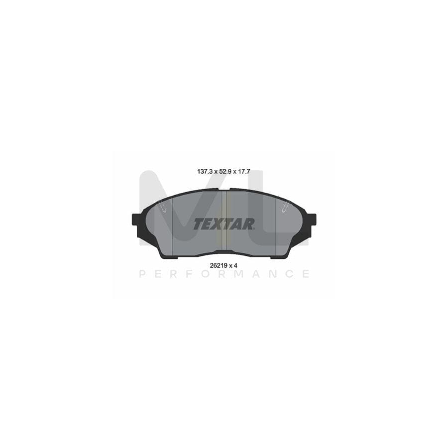 TEXTAR 2621901 Brake pad set for not prepared for wear indicator | ML Performance Car Parts