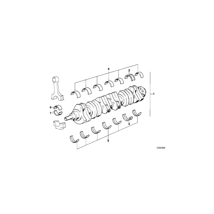 Genuine BMW 11211432275 E85 E39 E46 Crankshaft Without Bearing Shells (Inc. 325Ci, Z4 2.5i & 323Ci) | ML Performance UK Car Parts