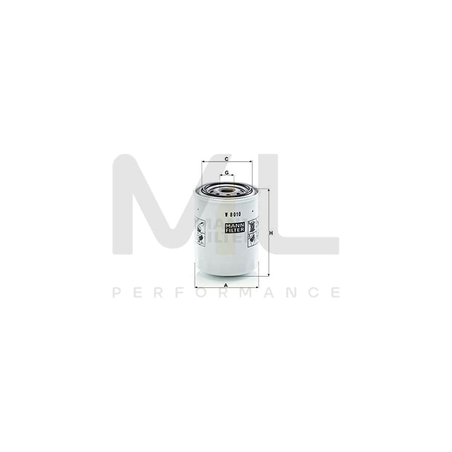 MANN-FILTER W 8010 Oil Filter Spin-on Filter