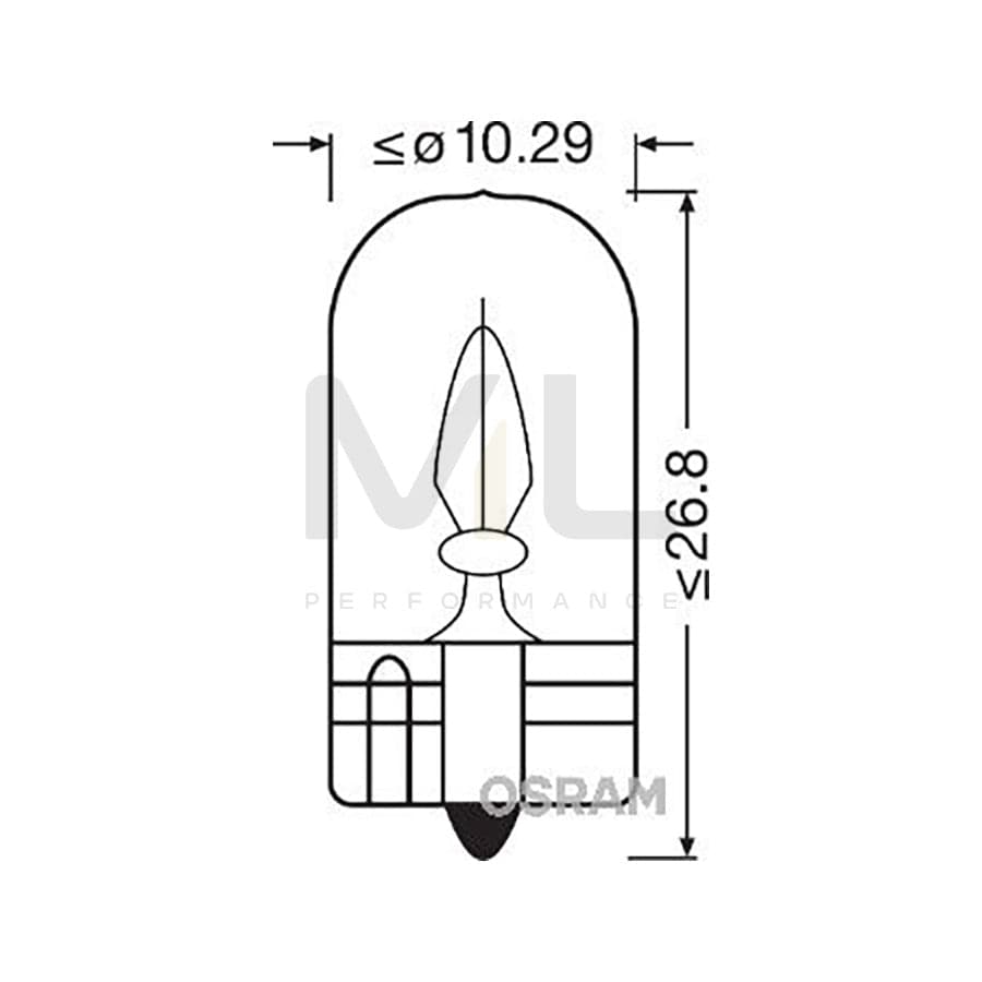 OSRAM ORIGINAL 2841 Bulb, interior light W3W, 24V, 3W
