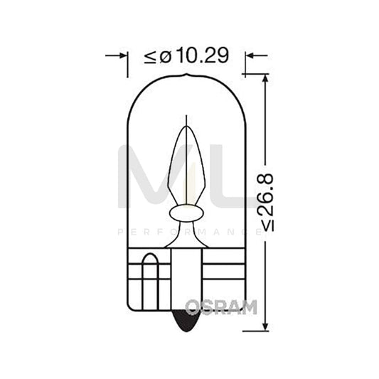 OSRAM ORIGINAL 2841 Bulb, interior light W3W, 24V, 3W