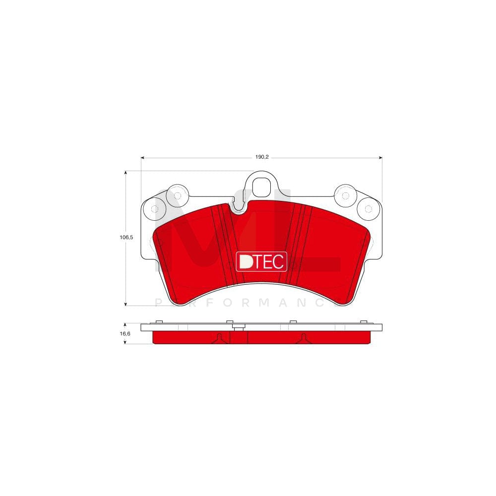 TRW Dtec Cotec Gdb1548Dte Brake Pad Set Prepared For Wear Indicator | ML Performance Car Parts