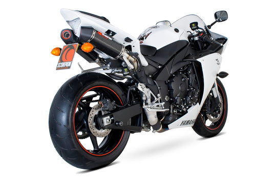 Scorpion RYA85CEO Yamaha YZF-R1 Serket Parallel Slip-On (Pair) - Carbon Fibre Sleeve | ML Performance US US