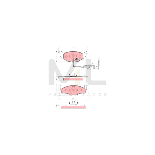 TRW Cotec Gdb1586 Brake Pad Set Incl. Wear Warning Contact | ML Performance Car Parts