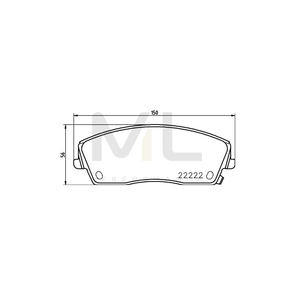 Hella 8DB 355 023-291 Brake Pad Set With Acoustic Wear Warning, With Accessories