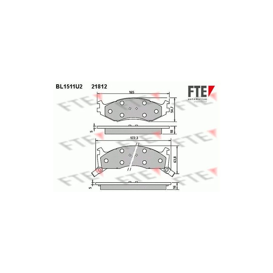 FTE Bl1511U2 Brake Pad Set