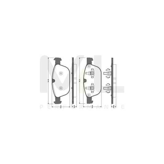 Bosch 0986Tb3095 Brake Pad Set For Volvo Xc60 I (156) Excl. Wear Warning Contact  | ML Performance Car Parts