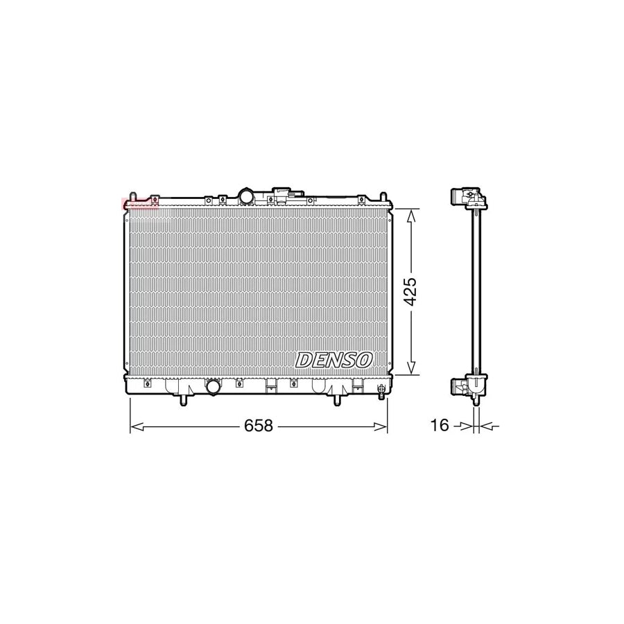 DENSO DRM45051 Engine Radiator for Mitsubishi Shogun Pinin (V60)