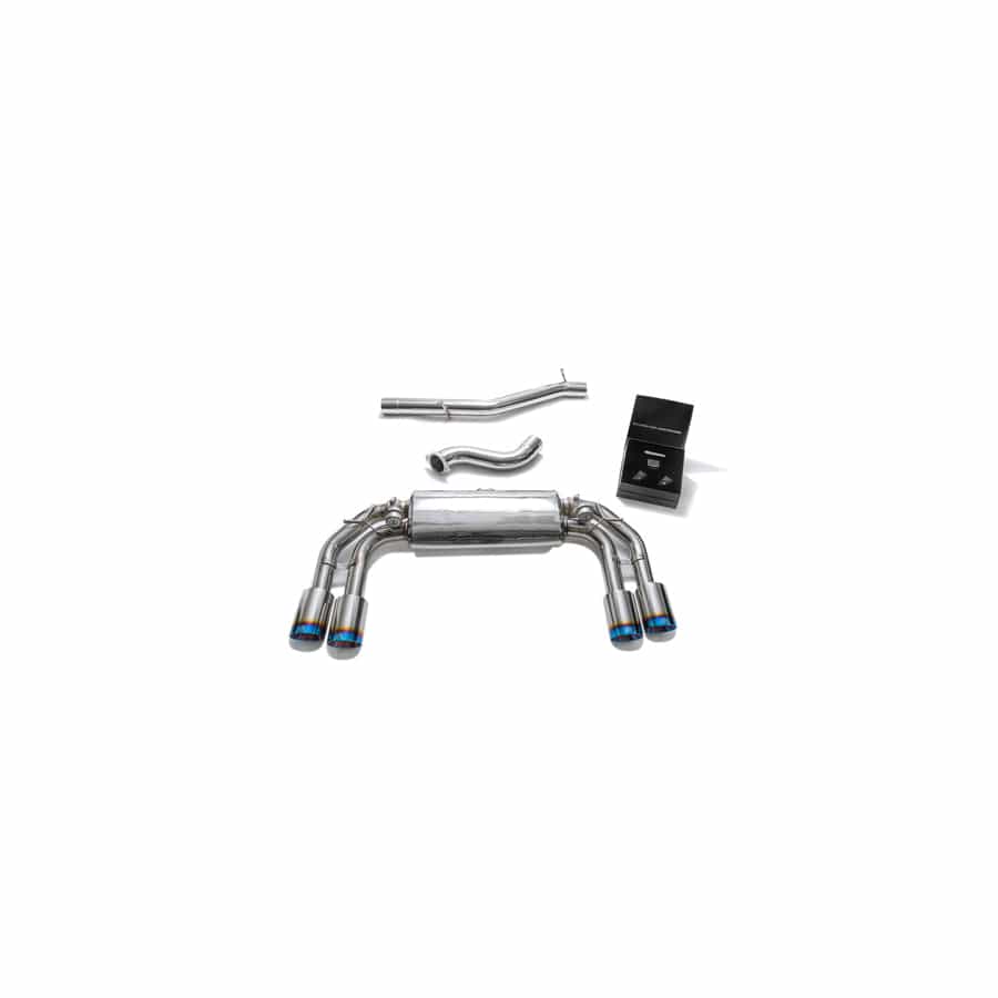 Armytrix VW7R2-QS38B Valvetronic Exhaust System Volkswagen Golf R MK7.5 2016-2019 with Quad Blue Coated 4"
