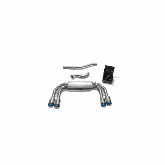 Armytrix VW7R2-QS38B Valvetronic Exhaust System Volkswagen Golf R MK7.5 2016-2019 with Quad Blue Coated 4"