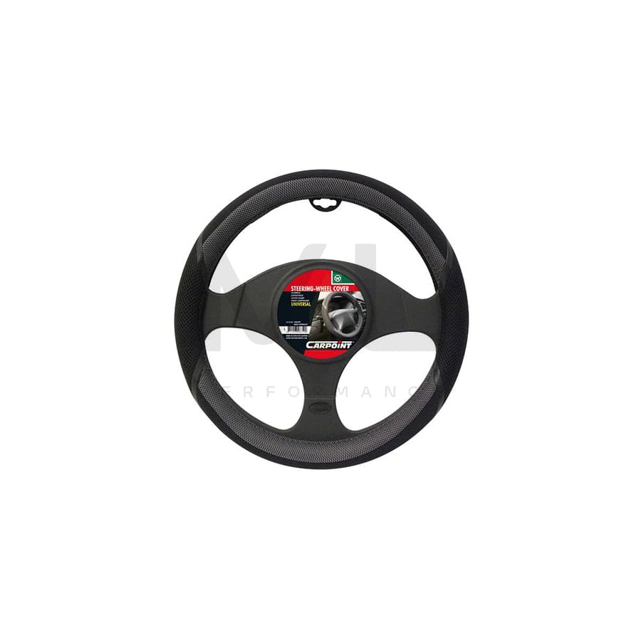 CARPOINT 2510102 Steering wheel cover Anthracite/Black, Black, Ø: 37-39cm, Polyester