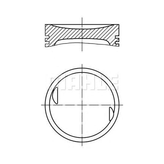 MAHLE ORIGINAL 676 06 02 Piston 77,9 mm, with piston rings | ML Performance Car Parts
