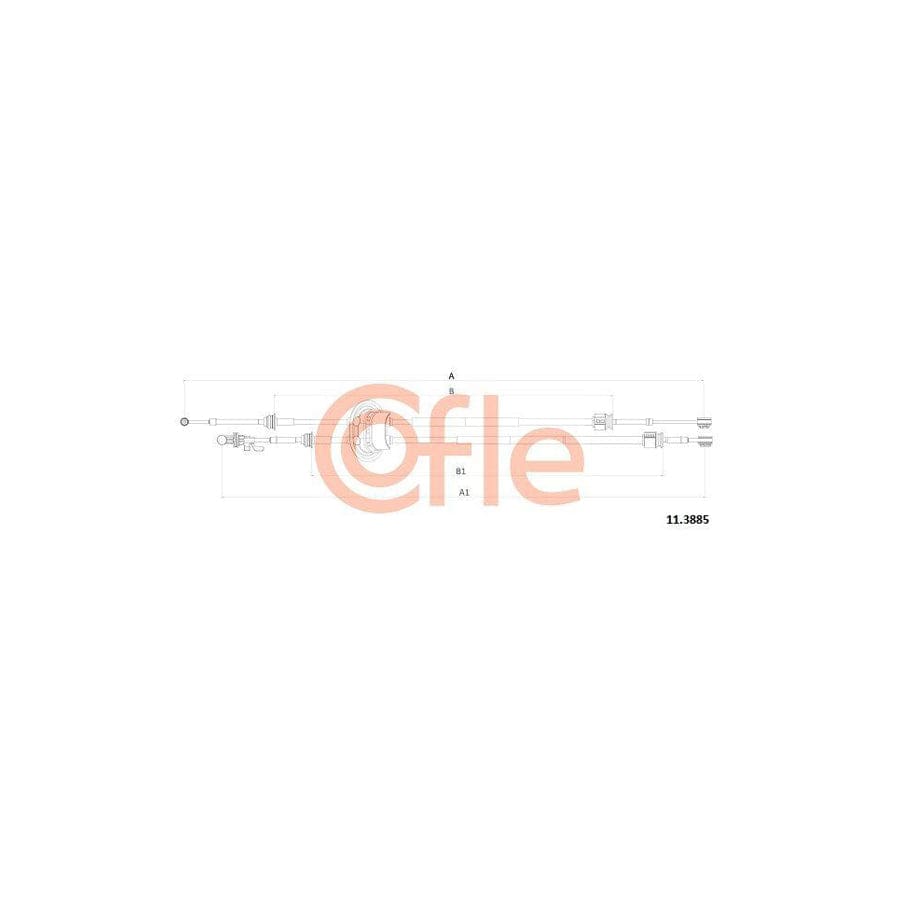 Cofle 11.3885 Cable, Manual Transmission for Peugeot 307