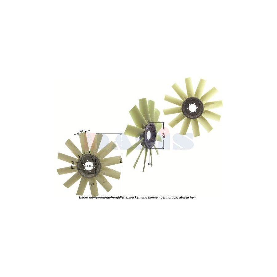 AKS Dasis 448025N Fan Wheel, Engine Cooling