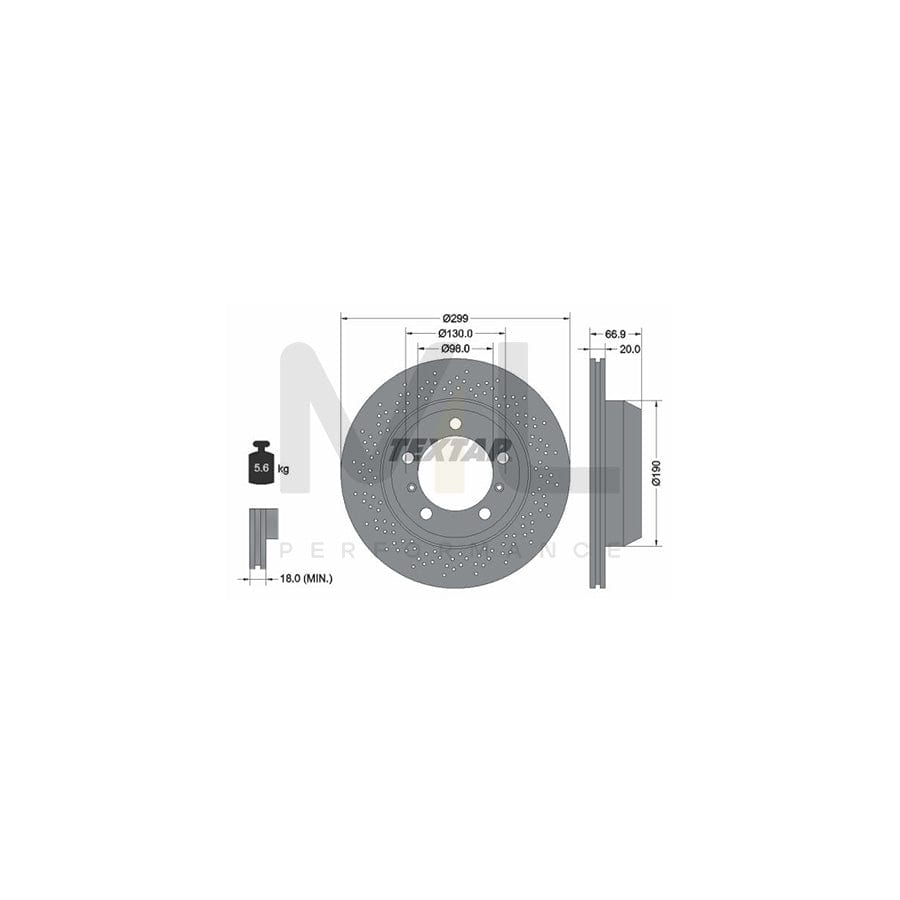 TEXTAR OE-Line 92165310 Brake Disc Perforated / Vented, High-carbon, without wheel hub, without wheel studs | ML Performance Car Parts