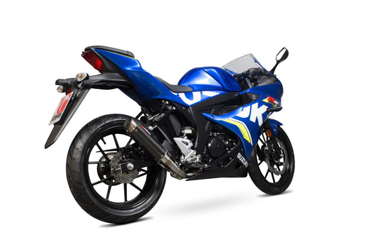 Scorpion SI1012CEM Suzuki Rp1-Gp Full System - Carbon Fibre Sleeve (GSX-R 125 / GSX-R 150) | ML Performance US US