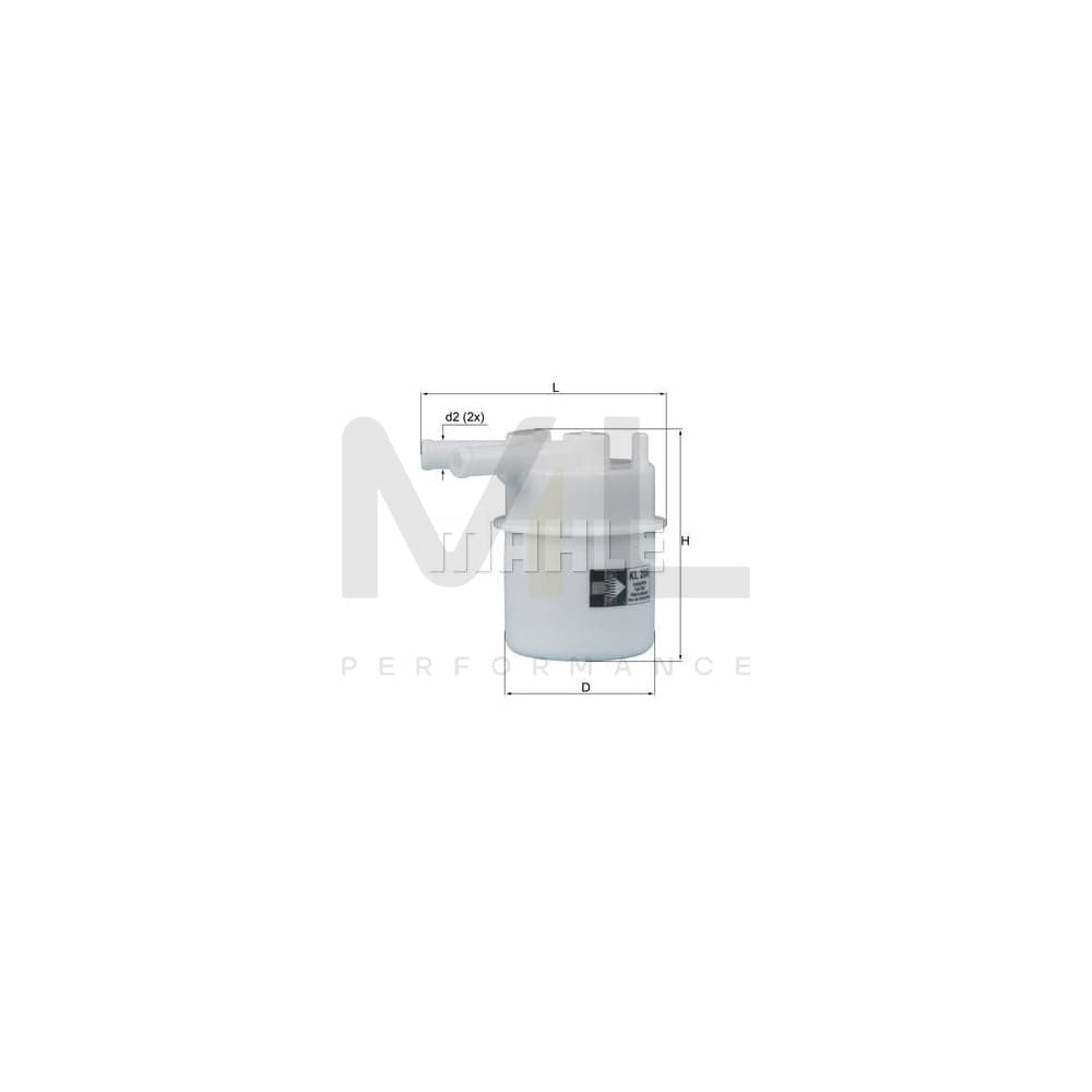MAHLE ORIGINAL KL 206 Fuel filter for MAZDA 323 In-Line Filter | ML Performance Car Parts