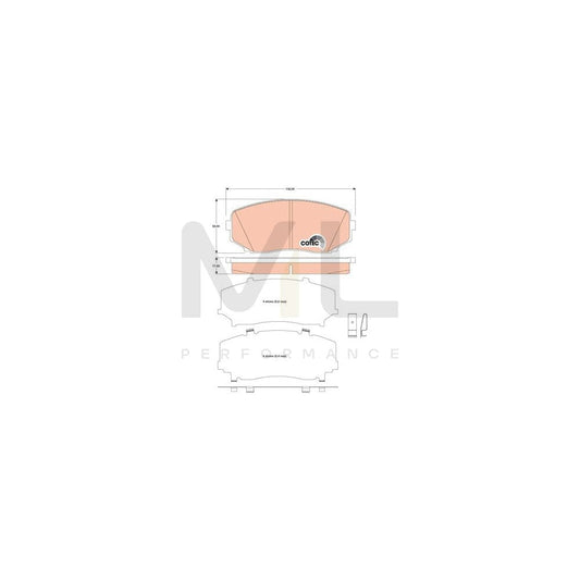 TRW Cotec Gdb3471 Brake Pad Set With Acoustic Wear Warning, With Accessories | ML Performance Car Parts