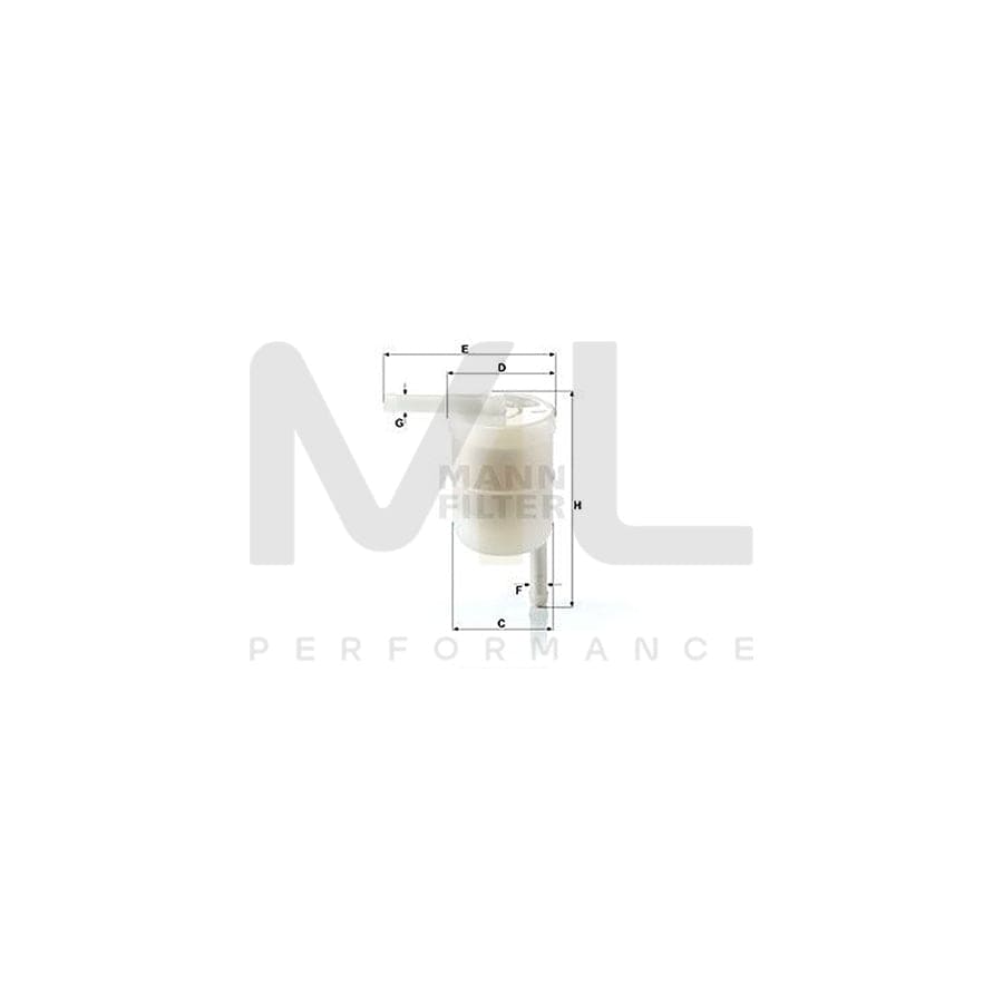 MANN-FILTER WK 42/12 Fuel filter In-Line Filter
