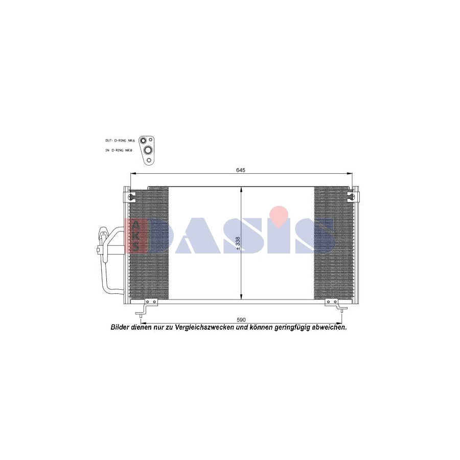 AKS Dasis 142017N Air Conditioning Condenser for Mitsubishi Galant