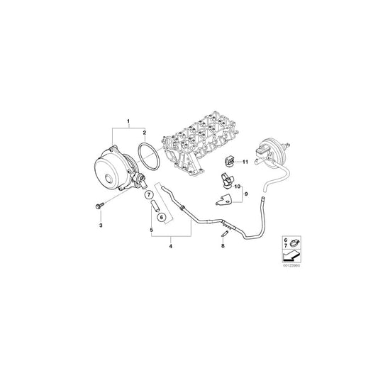 Genuine BMW 11667789373 E83 E61 E87 Vacuum Pipe (Inc. 118d, 520d & 320Cd) | ML Performance UK Car Parts